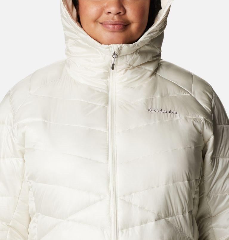 Women's Columbia Joy Peak Omni-Heat Infinity Mid Hooded Insulated Jackets Cream | Plus Size CA-ACLA1